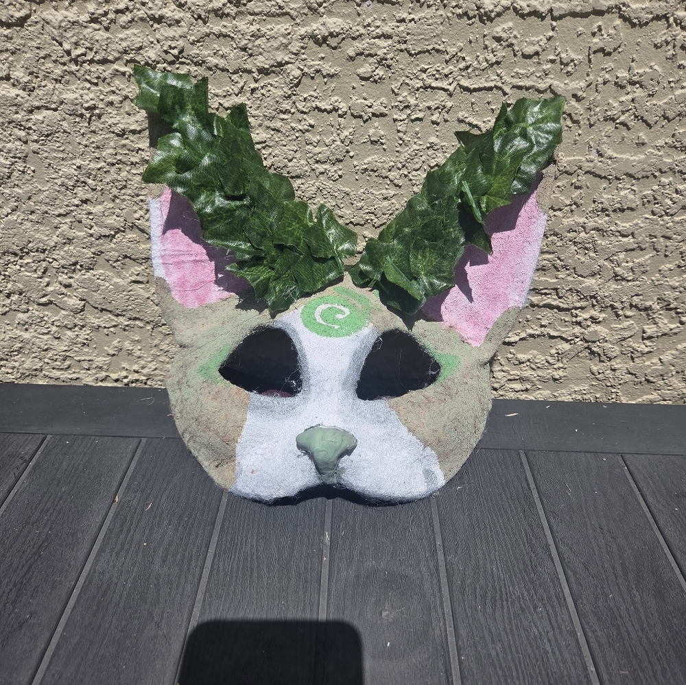 Garden Gat – Handmade Cat Therian Mask Inspired by the Garden of Eden